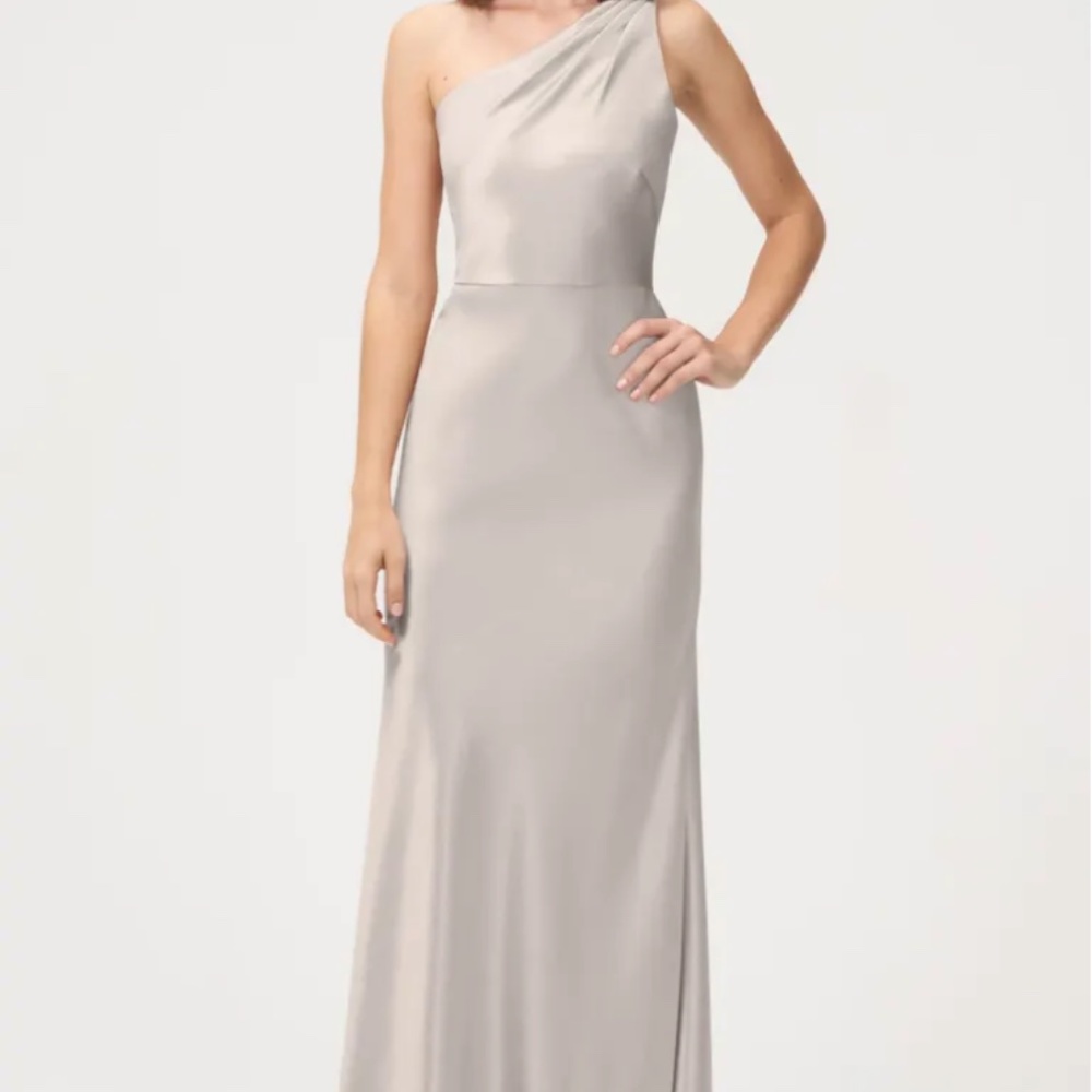 Jenny Yoo Lena Latte Bridesmaid Dress Size 4